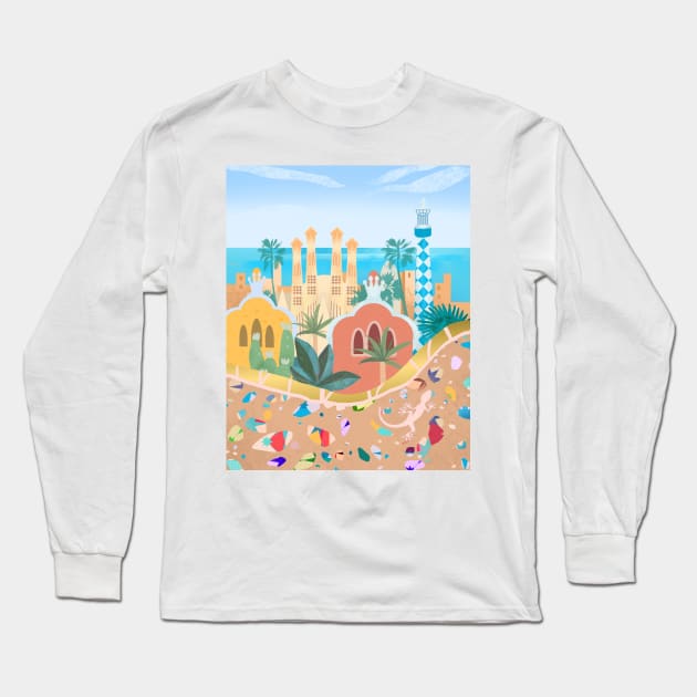 Barcelona city, Spain Long Sleeve T-Shirt by Petras